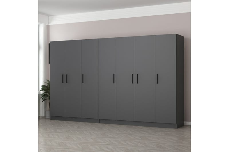 Garderobe Cambrian 315 cm - Antrasitt - Oppbevaring - Garderober & garderobesystem