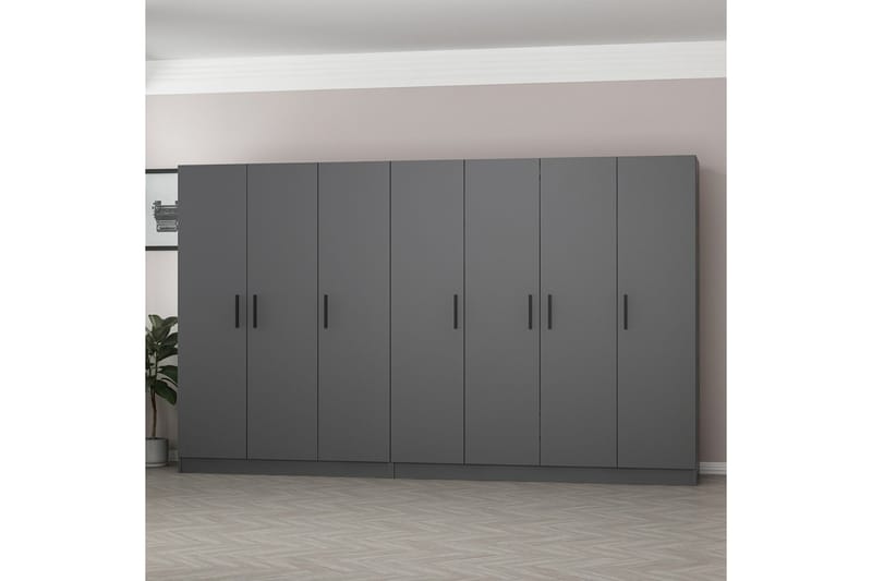 Garderobe Cambrian 315 cm - Antrasitt - Oppbevaring - Garderober & garderobesystem