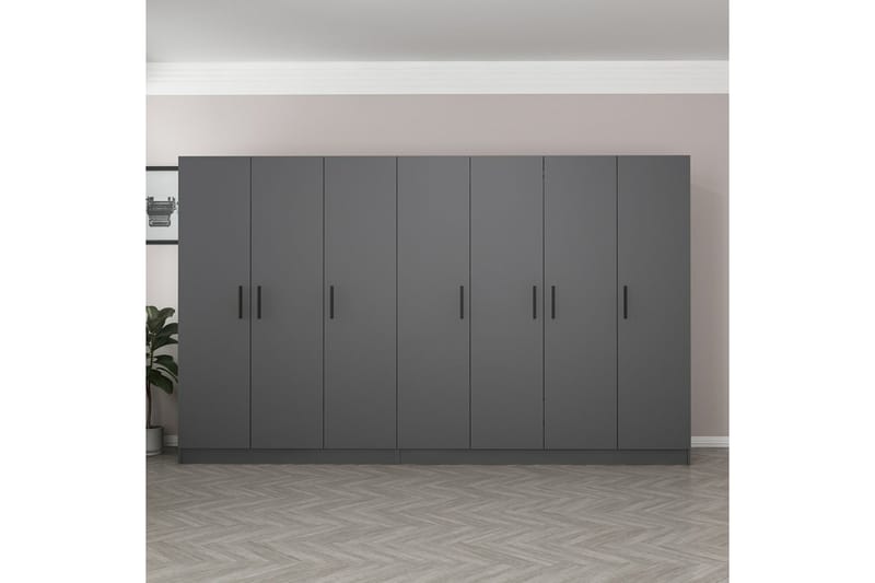 Garderobe Cambrian 315 cm - Antrasitt - Oppbevaring - Garderober & garderobesystem