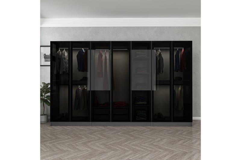 Garderobe Cambrian 315 cm - Antrasitt - Oppbevaring - Garderober & garderobesystem