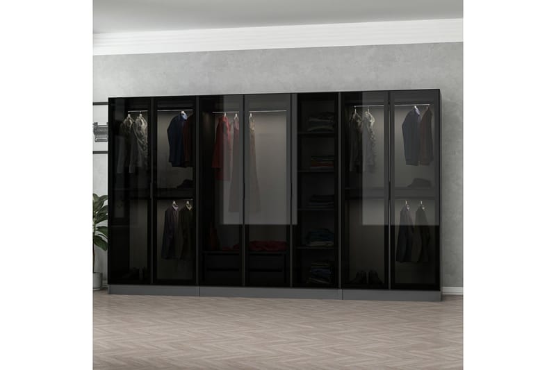 Garderobe Cambrian 315 cm - Antrasitt - Oppbevaring - Garderober & garderobesystem