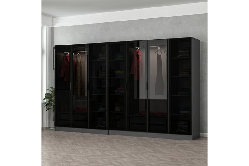 Garderobe Cambrian 315 cm - Antrasitt - Oppbevaring - Garderober & garderobesystem