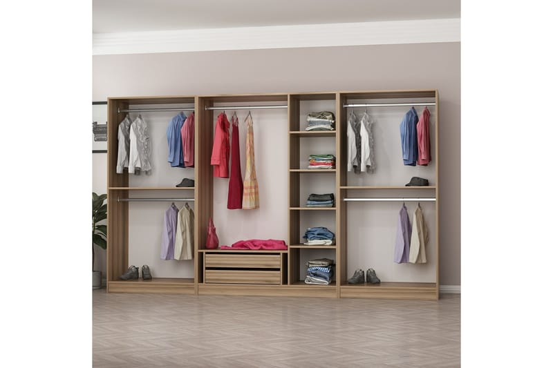 Garderobe Cambrian 315 cm - Eik - Oppbevaring - Garderober & garderobesystem