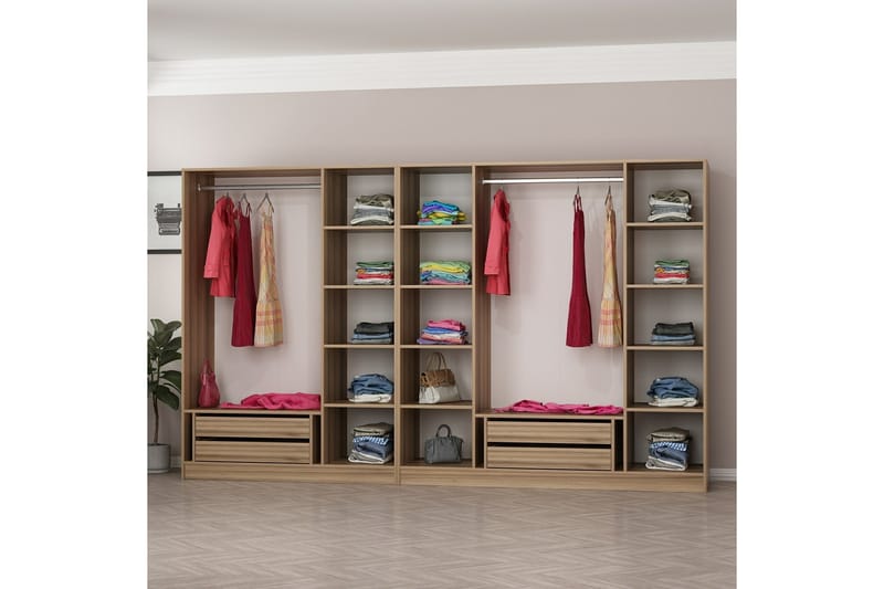 Garderobe Cambrian 315 cm - Eik - Oppbevaring - Garderober & garderobesystem