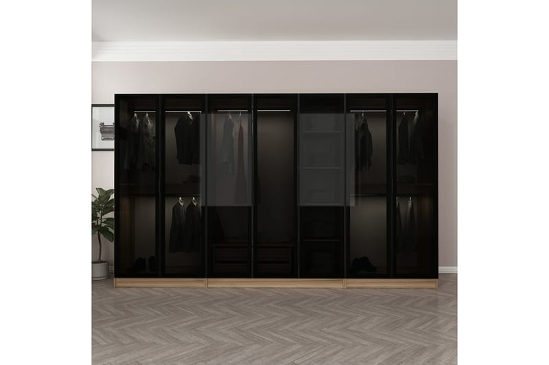 Garderobe Cambrian 315 cm - Eik - Oppbevaring - Garderober & garderobesystem