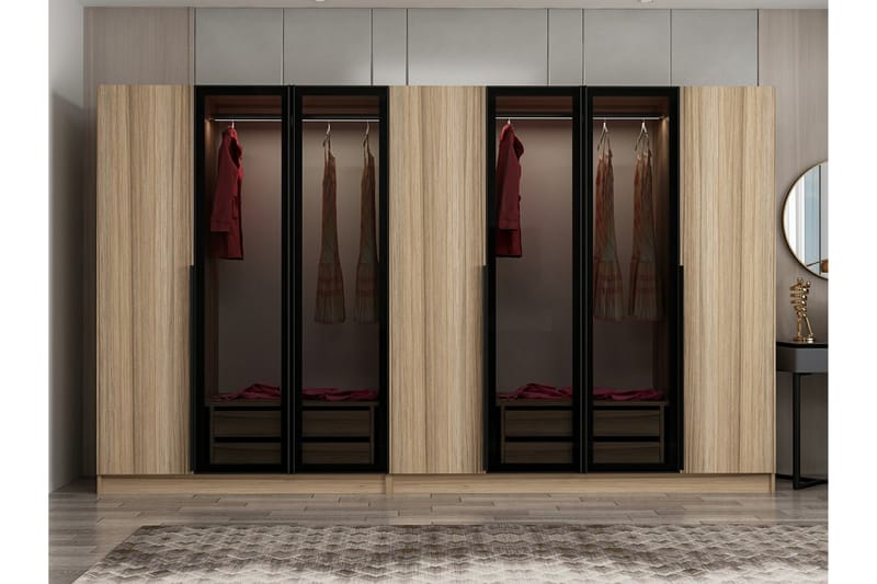 Garderobe Cambrian 315 cm - Eik - Oppbevaring - Garderober & garderobesystem