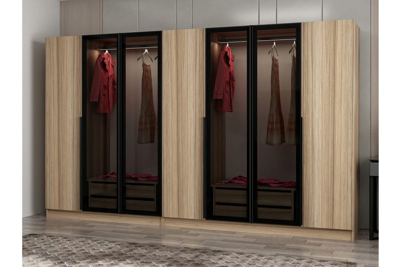 Garderobe Cambrian 315 cm - Eik - Oppbevaring - Garderober & garderobesystem