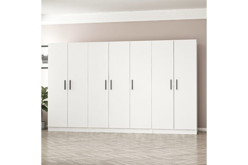 Garderobe Cambrian 315 cm - Hvit - Oppbevaring - Garderober & garderobesystem