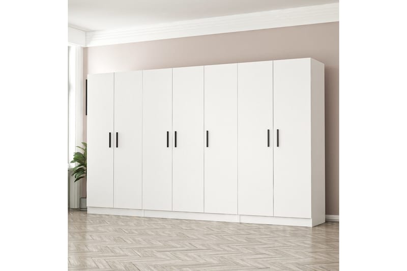 Garderobe Cambrian 315 cm - Hvit - Oppbevaring - Garderober & garderobesystem