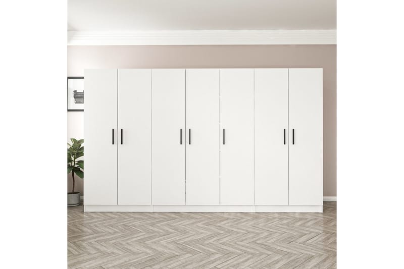 Garderobe Cambrian 315 cm - Hvit - Oppbevaring - Garderober & garderobesystem