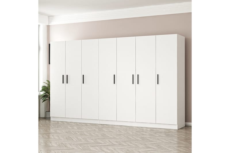 Garderobe Cambrian 315 cm - Hvit - Oppbevaring - Garderober & garderobesystem