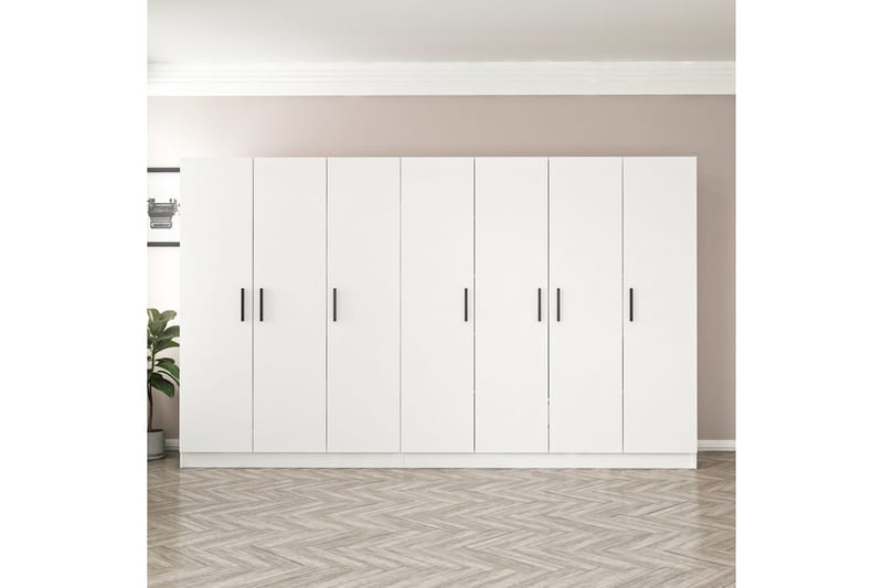 Garderobe Cambrian 315 cm - Hvit - Oppbevaring - Garderober & garderobesystem