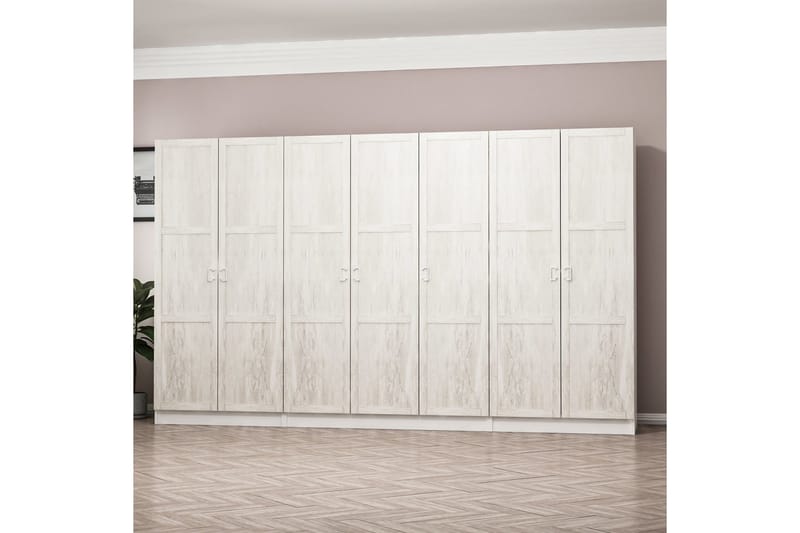 Garderobe Cambrian 315 cm - Hvit - Oppbevaring - Garderober & garderobesystem