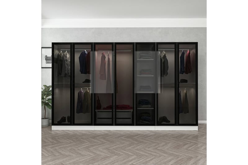 Garderobe Cambrian 315 cm - Hvit - Oppbevaring - Garderober & garderobesystem