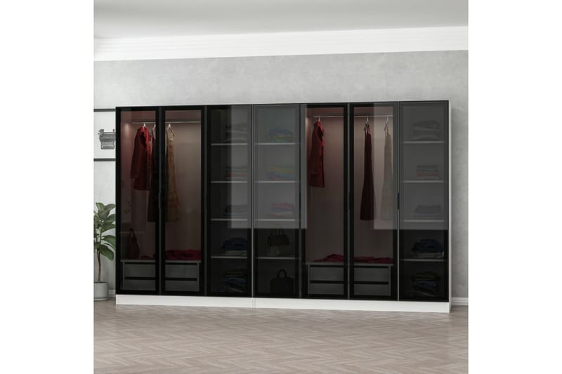 Garderobe Cambrian 315 cm - Hvit - Oppbevaring - Garderober & garderobesystem