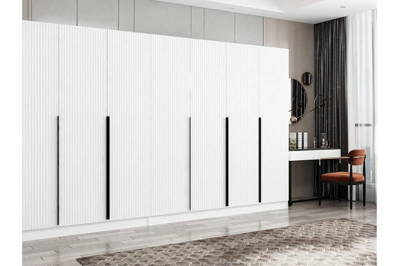 Garderobe Cambrian 315 cm - Hvit - Oppbevaring - Garderober & garderobesystem