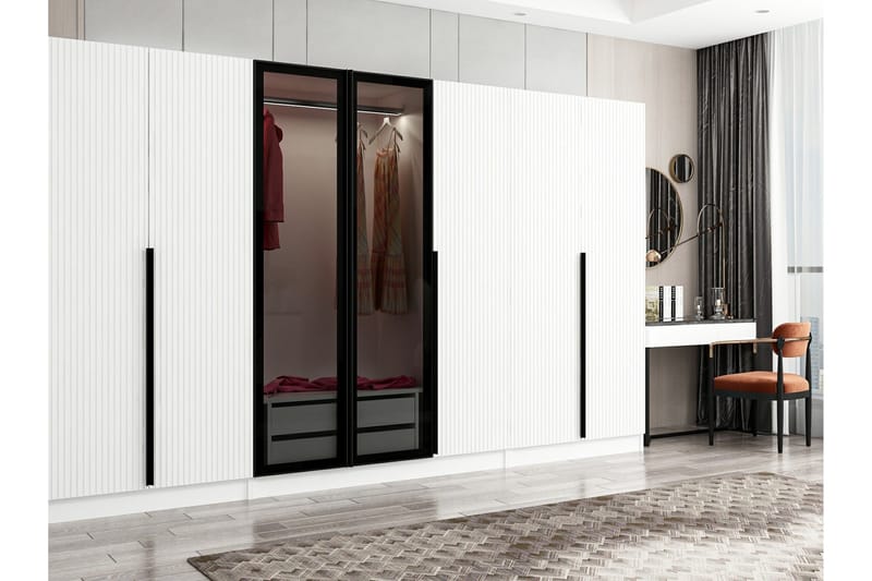 Garderobe Cambrian 315 cm - Hvit - Oppbevaring - Garderober & garderobesystem