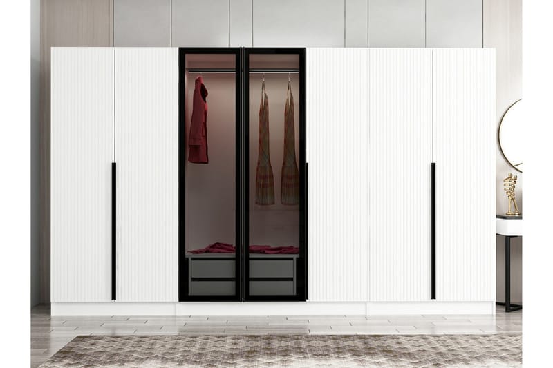 Garderobe Cambrian 315 cm - Hvit - Oppbevaring - Garderober & garderobesystem