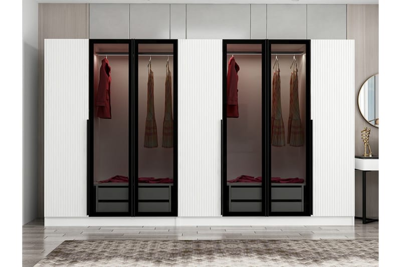 Garderobe Cambrian 315 cm - Hvit - Oppbevaring - Garderober & garderobesystem