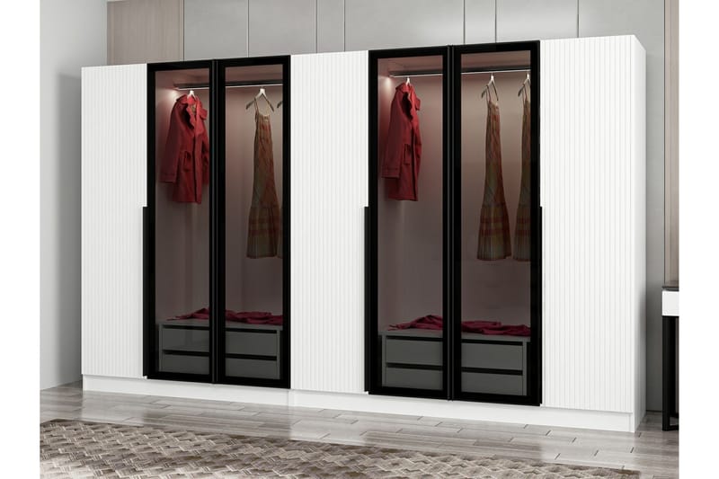 Garderobe Cambrian 315 cm - Hvit - Oppbevaring - Garderober & garderobesystem