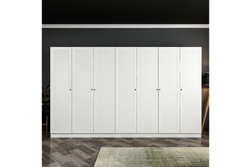 Garderobe Cambrian 315 cm - Hvit - Oppbevaring - Garderober & garderobesystem