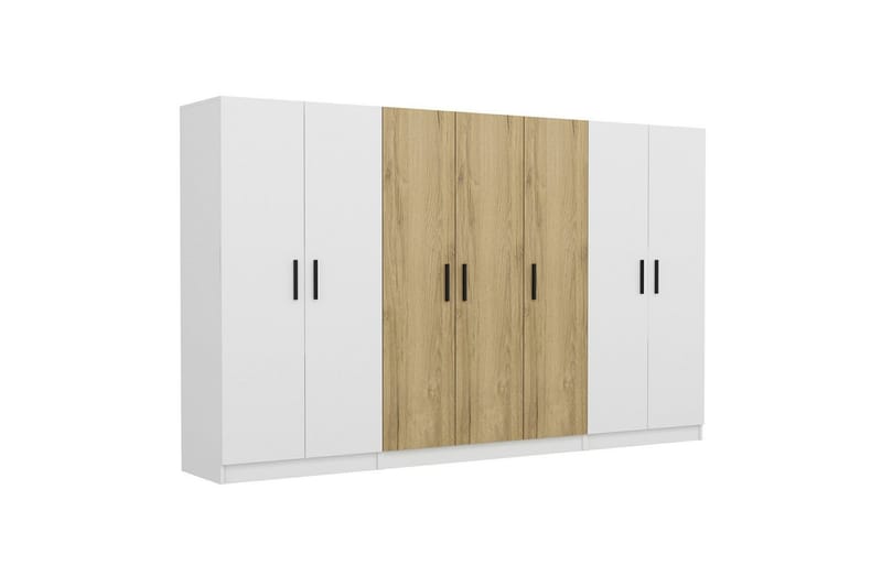 Garderobe Cambrian 315 cm - Hvit/Brun - Oppbevaring - Garderober & garderobesystem