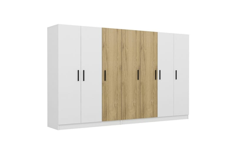 Garderobe Cambrian 315 cm - Hvit/Brun - Oppbevaring - Garderober & garderobesystem