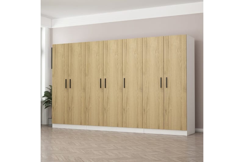 Garderobe Cambrian 315 cm - Valnøtt - Oppbevaring - Garderober & garderobesystem