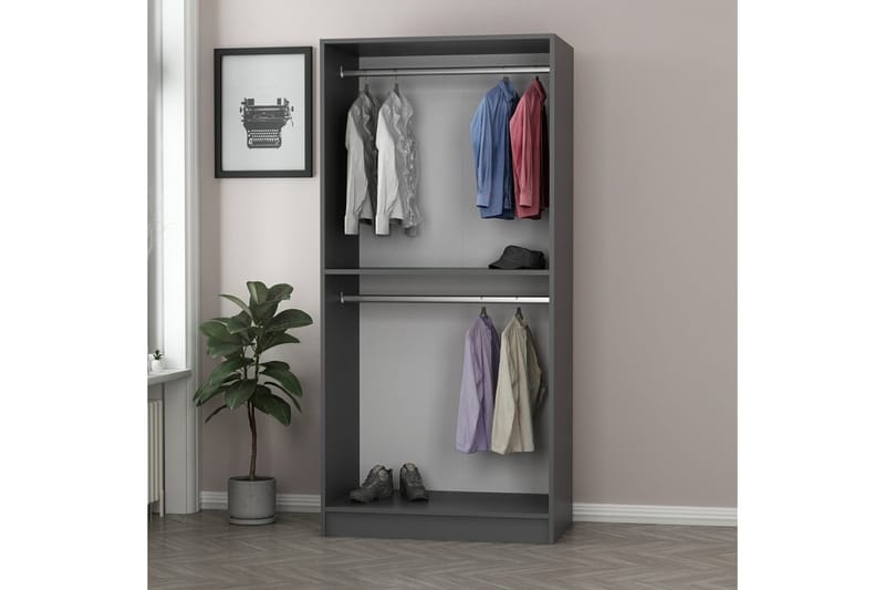 Garderobe Cambrian 90 cm - Antrasitt - Oppbevaring - Garderober & garderobesystem