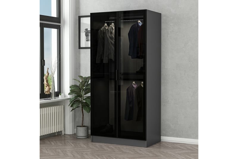 Garderobe Cambrian 90 cm - Antrasitt - Oppbevaring - Garderober & garderobesystem