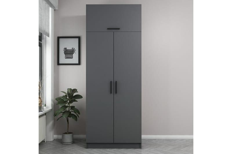 Garderobe Cambrian 90 cm - Antrasitt - Oppbevaring - Garderober & garderobesystem