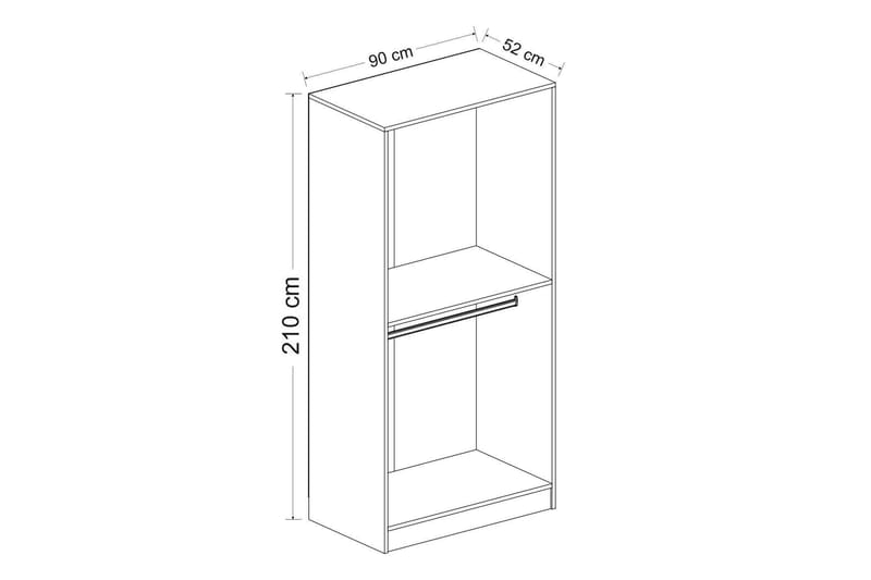 Garderobe Cambrian 90 cm - Brun - Oppbevaring - Garderober & garderobesystem