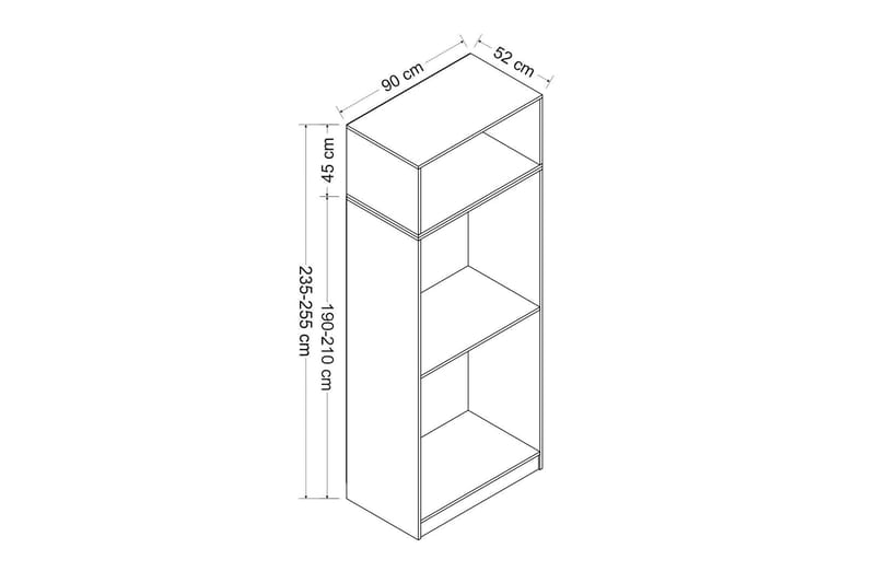 Garderobe Cambrian 90 cm - Brun - Oppbevaring - Garderober & garderobesystem