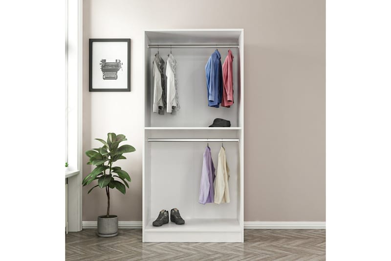 Garderobe Cambrian 90 cm - Hvit - Oppbevaring - Garderober & garderobesystem