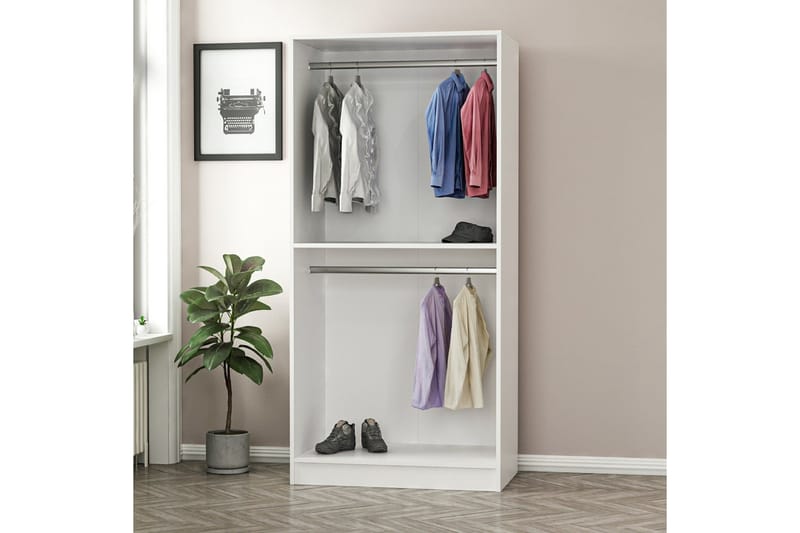 Garderobe Cambrian 90 cm - Hvit - Oppbevaring - Garderober & garderobesystem