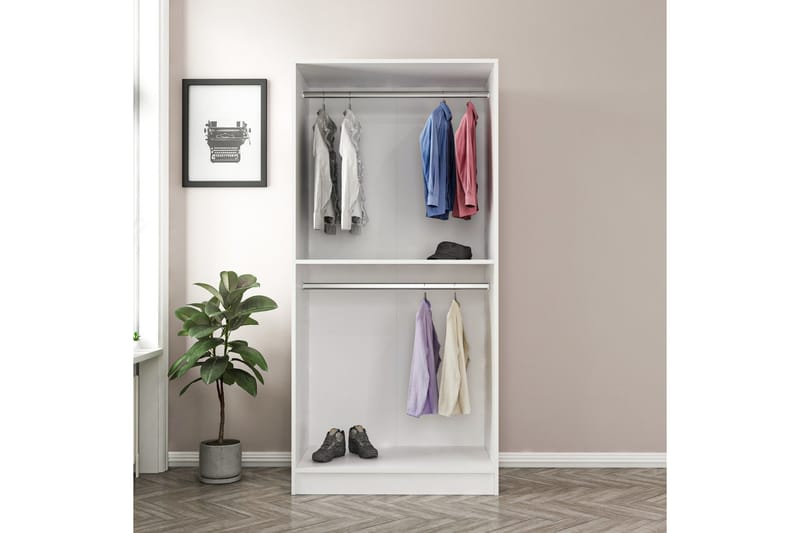 Garderobe Cambrian 90 cm - Hvit - Oppbevaring - Garderober & garderobesystem