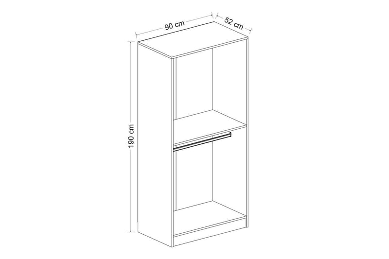 Garderobe Cambrian 90 cm - Hvit - Oppbevaring - Garderober & garderobesystem