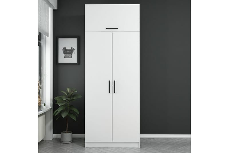 Garderobe Cambrian 90 cm - Hvit - Oppbevaring - Garderober & garderobesystem