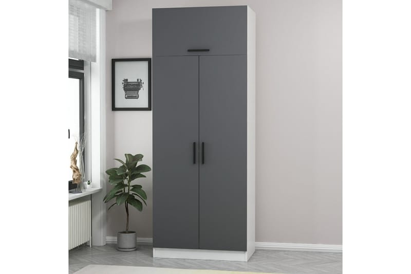 Garderobe Cambrian 90 cm - Hvit - Oppbevaring - Garderober & garderobesystem