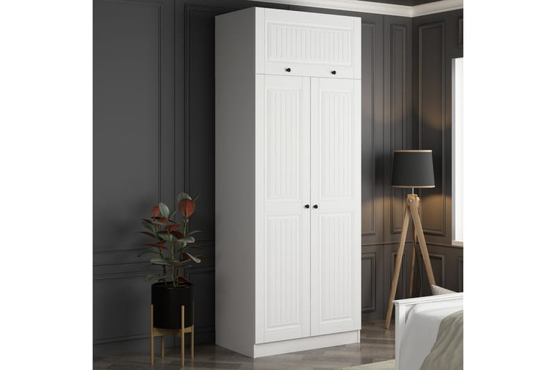 Garderobe Cambrian 90 cm - Hvit - Oppbevaring - Garderober & garderobesystem