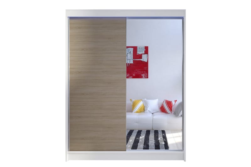 Garderobe Camino 150x58x200 cm - Beige / Hvit - Oppbevaring - Garderober & garderobesystem