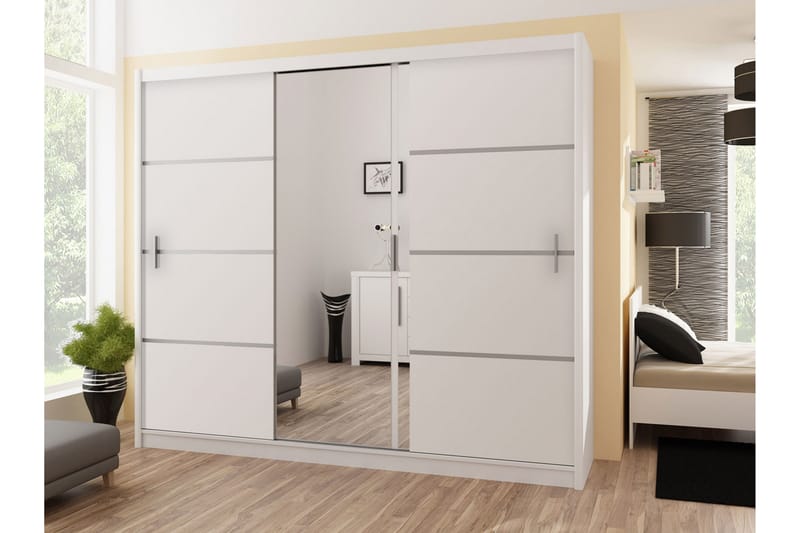 Garderobe Chesney 250 cm - Hvit - Oppbevaring - Garderober & garderobesystem