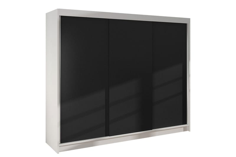 Garderobe Cyria 200x215 cm - Svart/Hvit - Oppbevaring - Garderober & garderobesystem