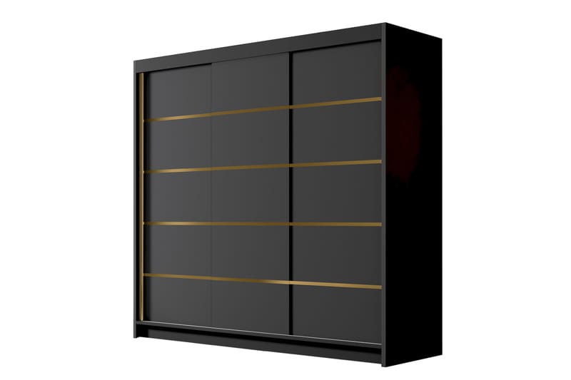 Garderobe Dianna 200x215 cm - Svart - Oppbevaring - Garderober & garderobesystem