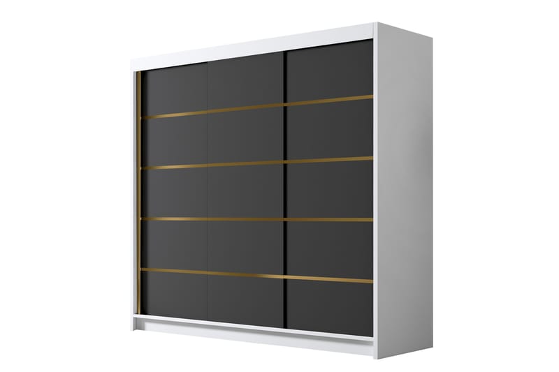 Garderobe Dianna 200x215 cm - Svart/Hvit - Oppbevaring - Garderober & garderobesystem