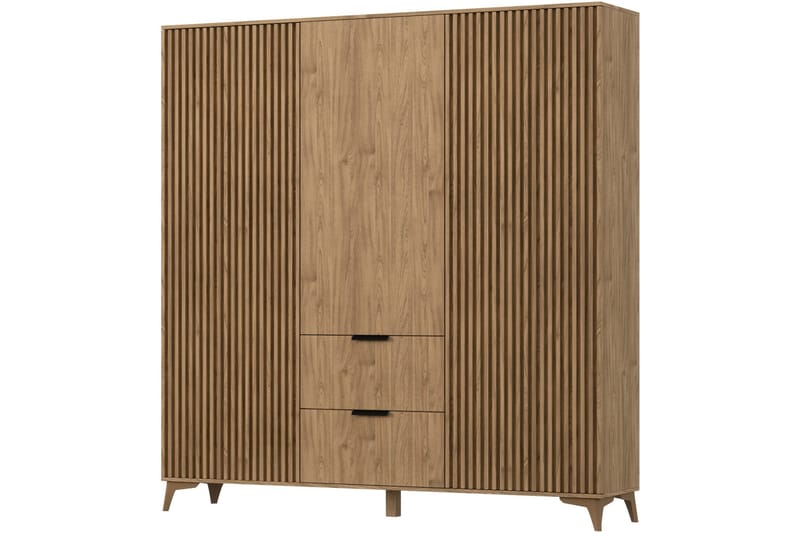 Garderobe Entsian 185x192 cm - Brun - Oppbevaring - Garderober & garderobesystem