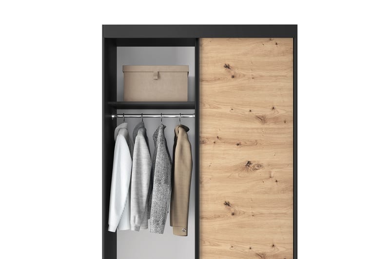 Garderobe Esville 120x220 cm - Brun - Oppbevaring - Garderober & garderobesystem