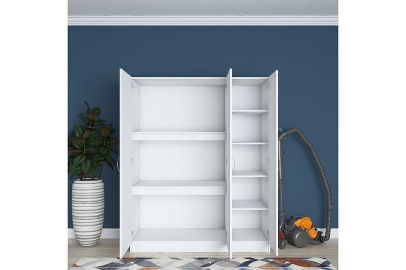 Garderobe Farmdon 55x145 cm - Hvit - Oppbevaring - Garderober & garderobesystem