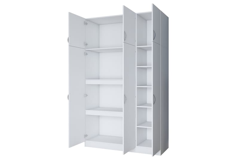 Garderobe Farmdon 6 Skap 55x145 cm - Hvit - Oppbevaring - Garderober & garderobesystem