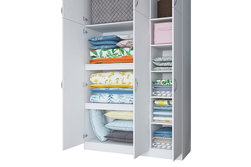 Garderobe Farmdon 6 Skap 55x145 cm - Hvit - Oppbevaring - Garderober & garderobesystem